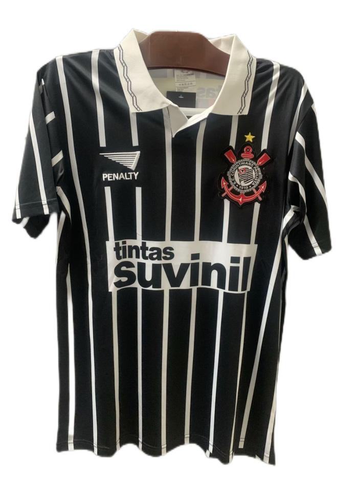 Corinthians 1996 Away Black Soccer Jersey