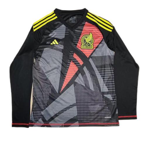 Mexico 2024 GK Black Long Soccer Jersey