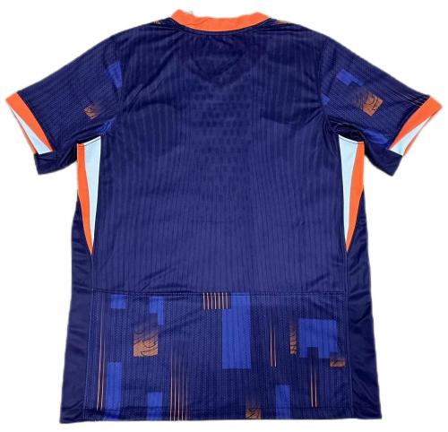 Netherlands 2024 Euro Away Dark Blue Soccer Jersey