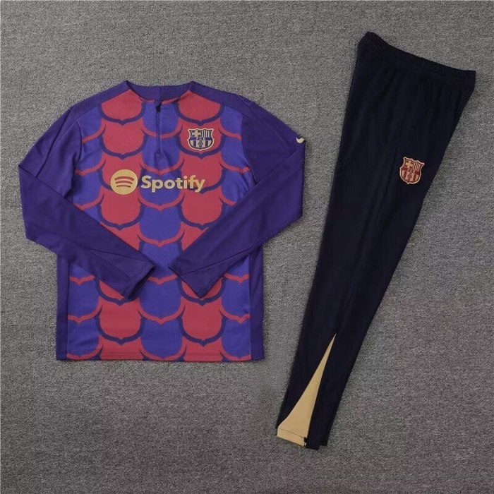 Barcelona 24/25 Tracksuit - Red/Blue