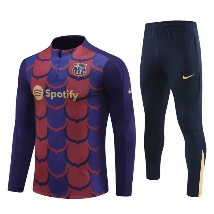 Barcelona 24/25 Tracksuit - Red/Blue