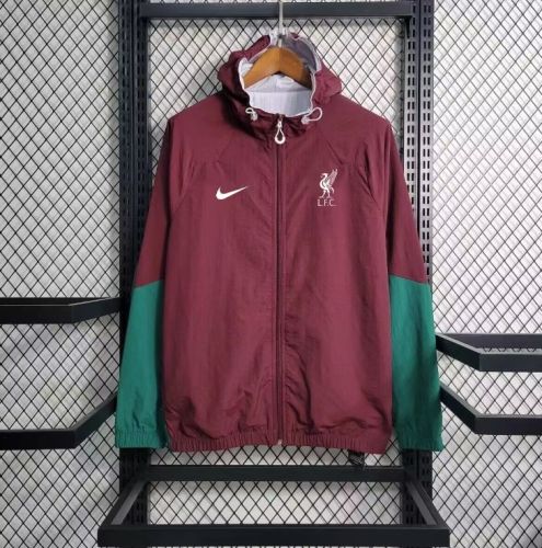 Liverpool 24/25 Wind Coat - Dark Red/Green