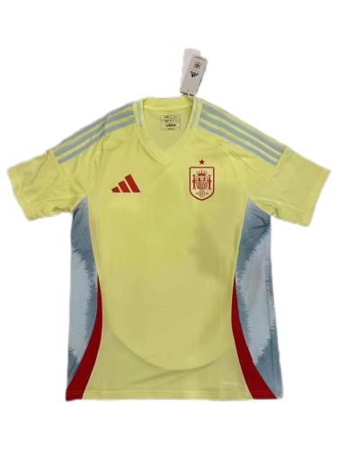 Spain 2024 Euro Away Yellow Soccer Jersey