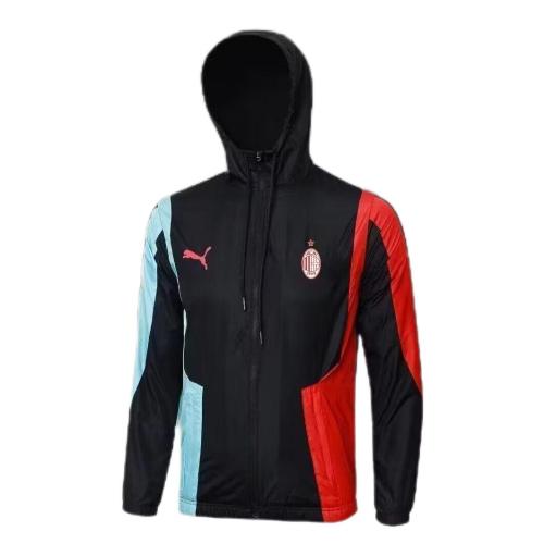 AC Milan 24/25 Wind Coat - Black/Blue/Red