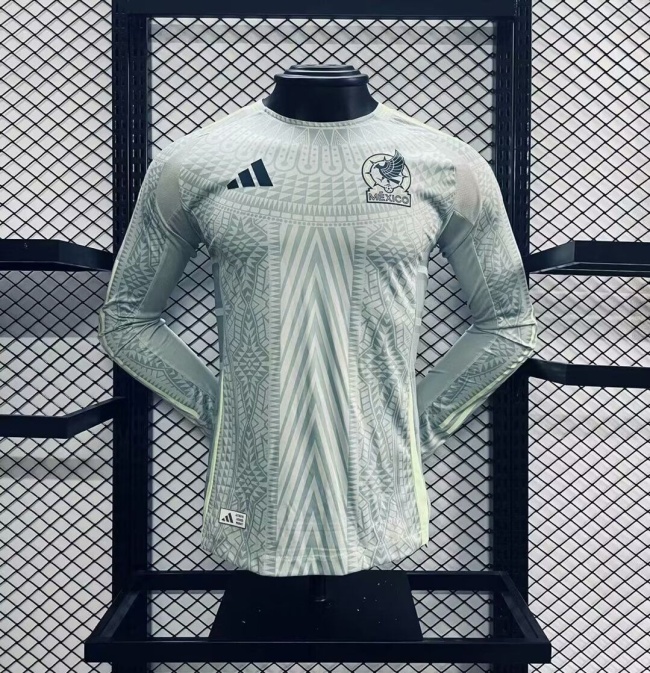 Mexico 2024 Away Grey Green Long Jersey(Player)