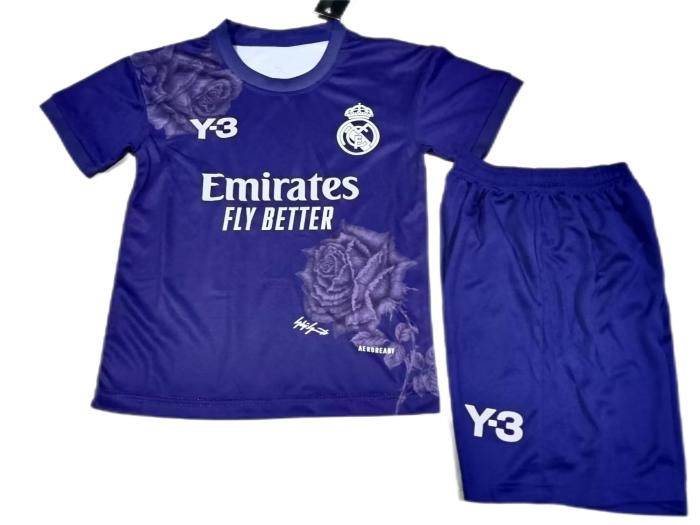 Kids-Real Madrid 24/25 Special Purple Rose Soccer Jersey