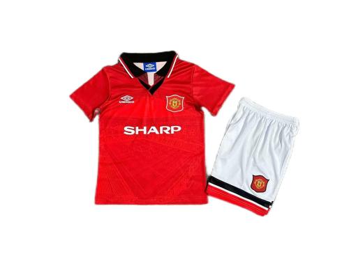 Kids-Manchester Utd 94/96 Home Soccer Jersey