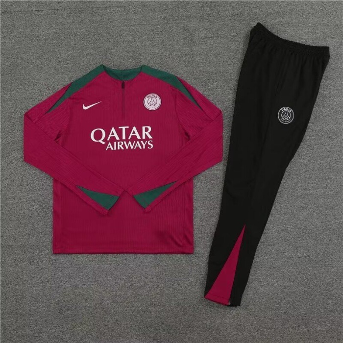Paris St Germain 24/25 Tracksuit - Dark Red/Green
