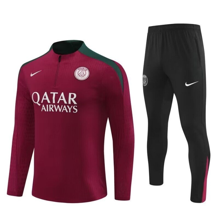 Paris St Germain 24/25 Tracksuit - Dark Red/Green