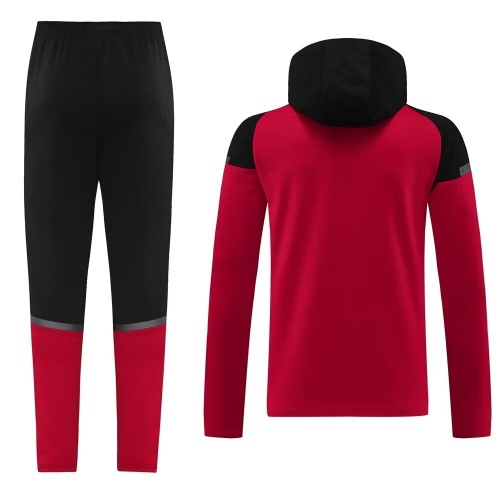 AC Milan 24/25 Hoodie Tracksuit - Red/Black