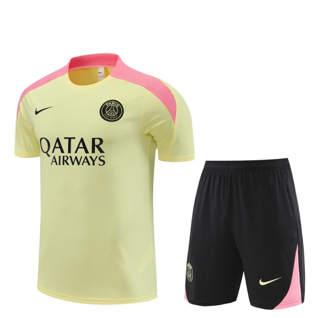 PSG 24/25 Yellow/Pink Training Kit Jerseys