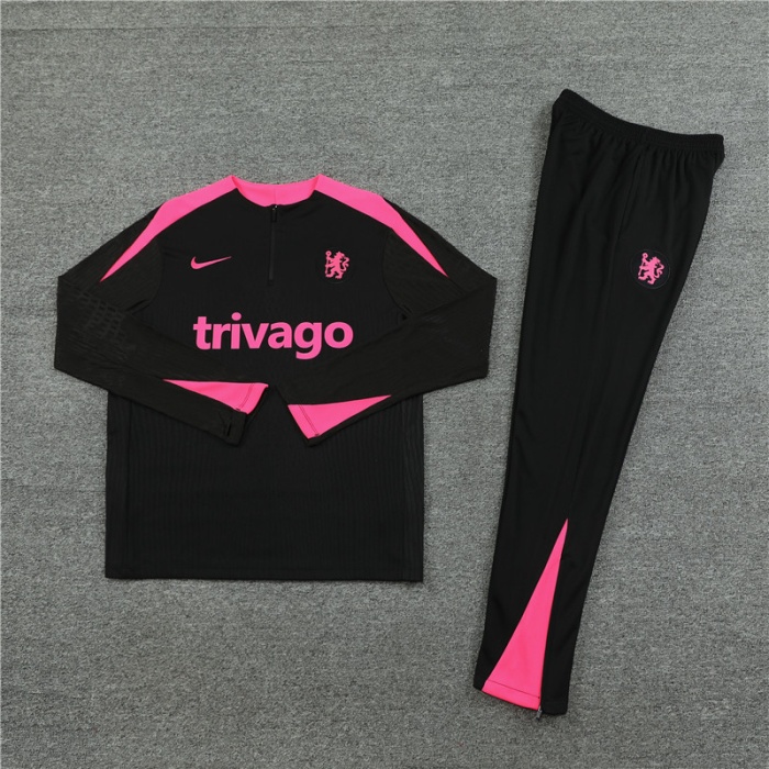 Chelsea 24/25 Tracksuit - Black/Pink