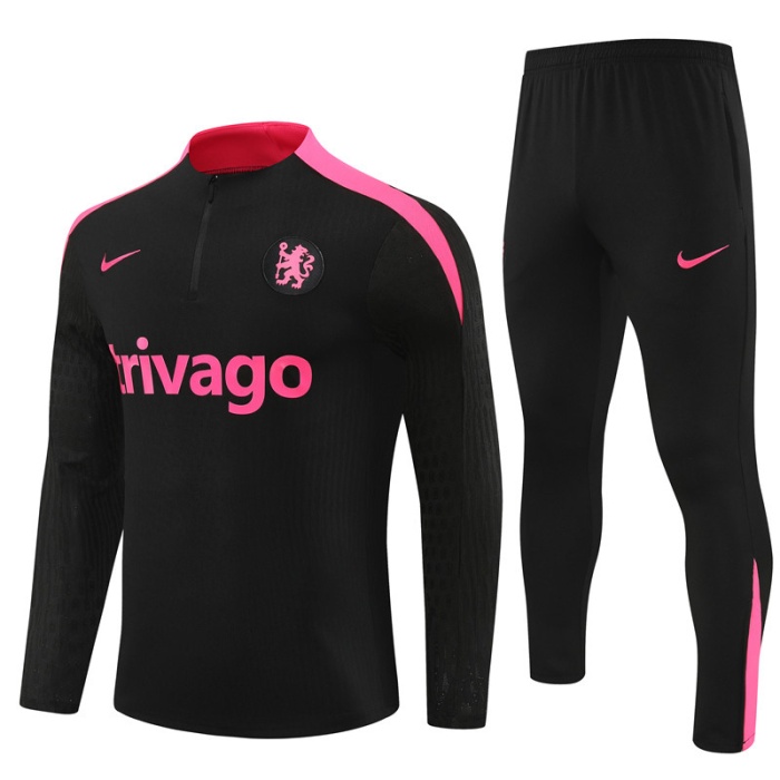 Chelsea 24/25 Tracksuit - Black/Pink