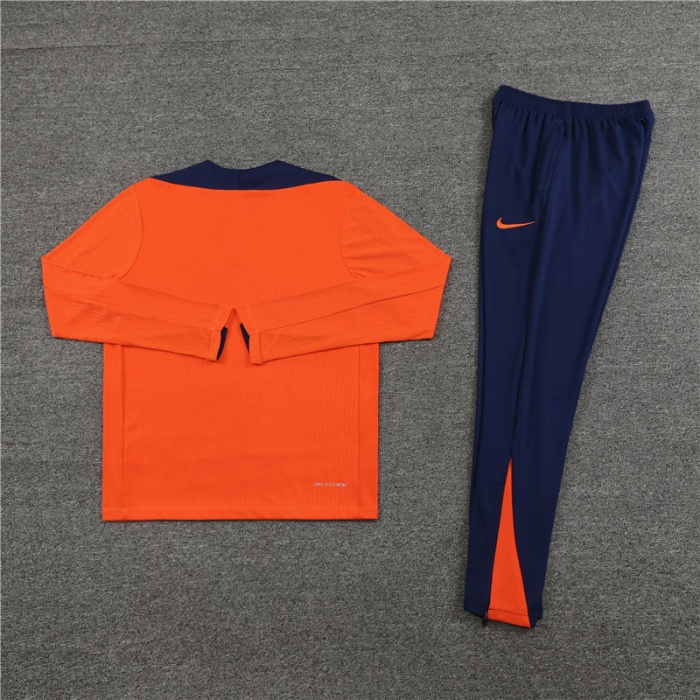 Netherlands 24/25 Tracksuit - Orange/Navy Blue