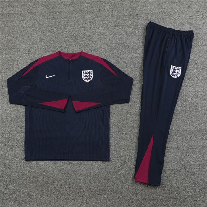 England 24/25 Tracksuit - Navy Blue/Red