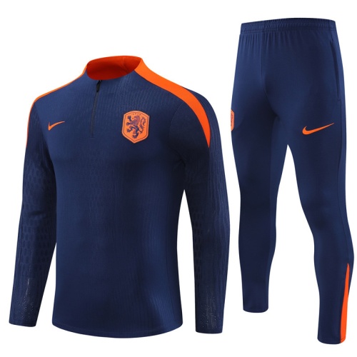 Netherlands 24/25 Tracksuit - Navy Blue/Orange