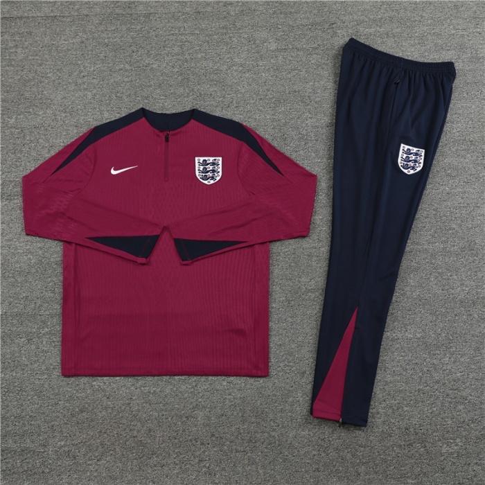 England 24/25 Tracksuit - Red/Navy Blue