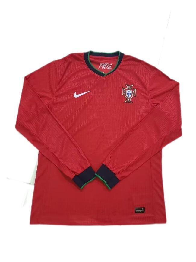 Portugal 2024 Euro Home Long Soccer Jersey