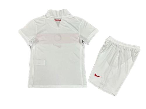 Kids-Turkey 2024 Euro Home Soccer Jersey