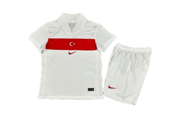 Kids-Turkey 2024 Euro Home Soccer Jersey