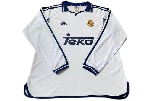 Real Madrid 00/01 Home Long Soccer Jersey