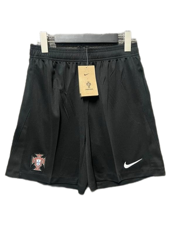 Portugal 2024 Euro Away Black Soccer Shorts