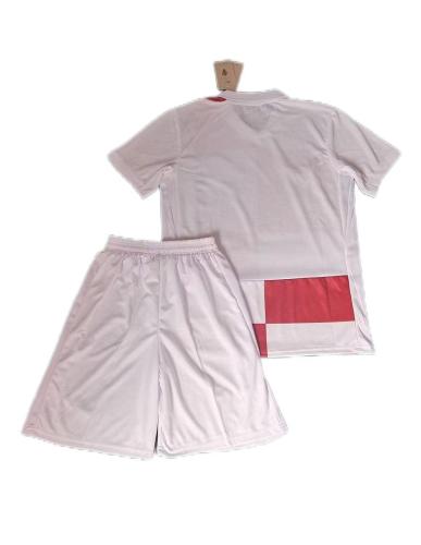 Kids-Croatia 2024 Euro Home Soccer Jersey