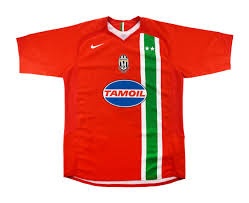 Juventus 05/06 Away Red Soccer Jersey