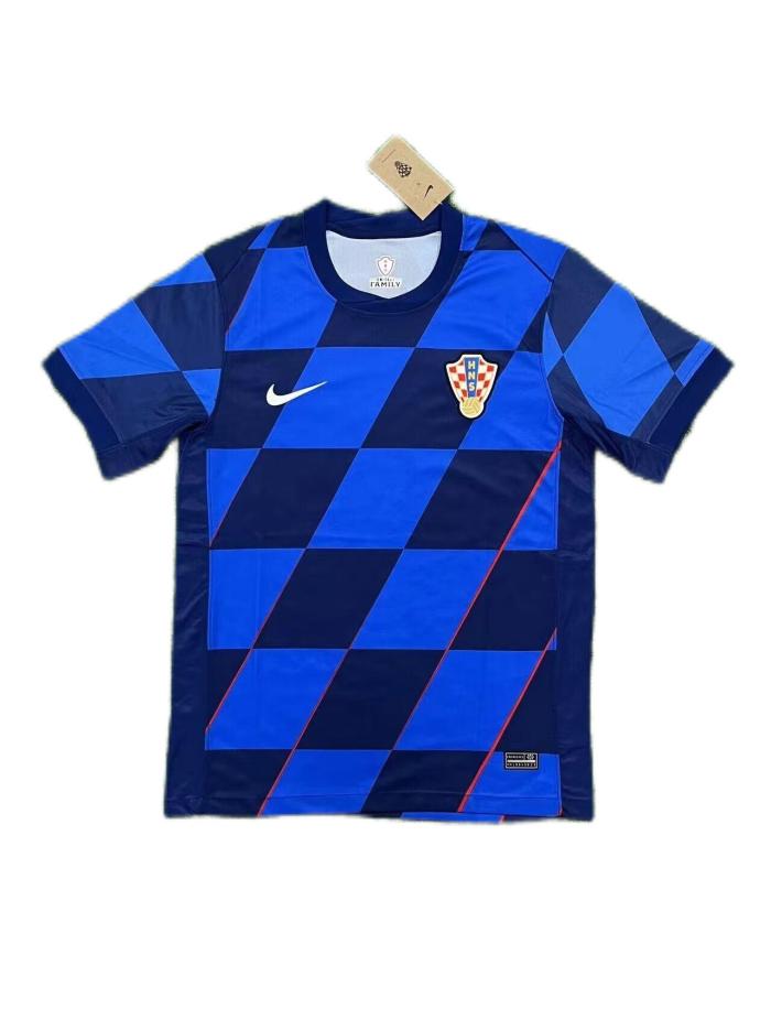 Croatia 2024 Euro Away Dark Blue Soccer Jersey