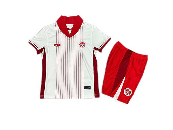 Kids-Canada 2024 Away White Soccer Jersey