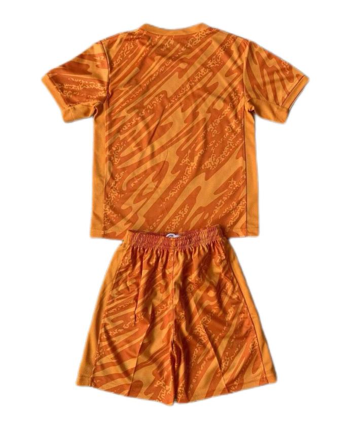 Kids-France 2024 Euro GK Orange Soccer Jersey