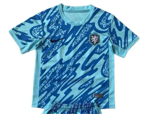 Netherlands 2024 GK Blue Soccer Jersey