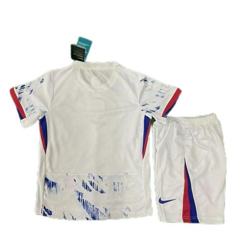 Kids-Norway 2024 Away White Soccer Jersey