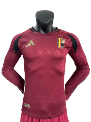 Belgium 2024 Euro Home Long Soccer Jersey(Player)