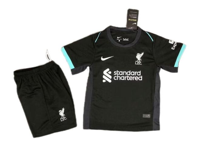 Kids-Liverpool 24/25 Away Black Leaked Soccer Jersey