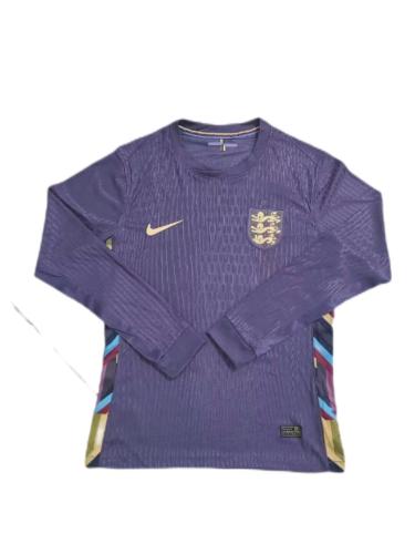 England 2024 Euro Away Navy Blue Long Jersey(Player)