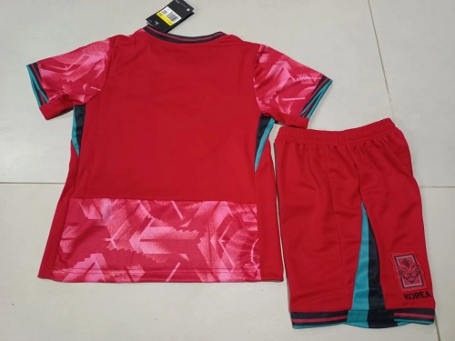 Kids-South Korea 2024 Home Soccer Jersey