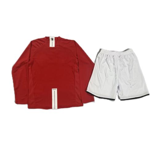 Kids-Manchester Utd 07/08 UCL Final Home Long Soccer Jersey