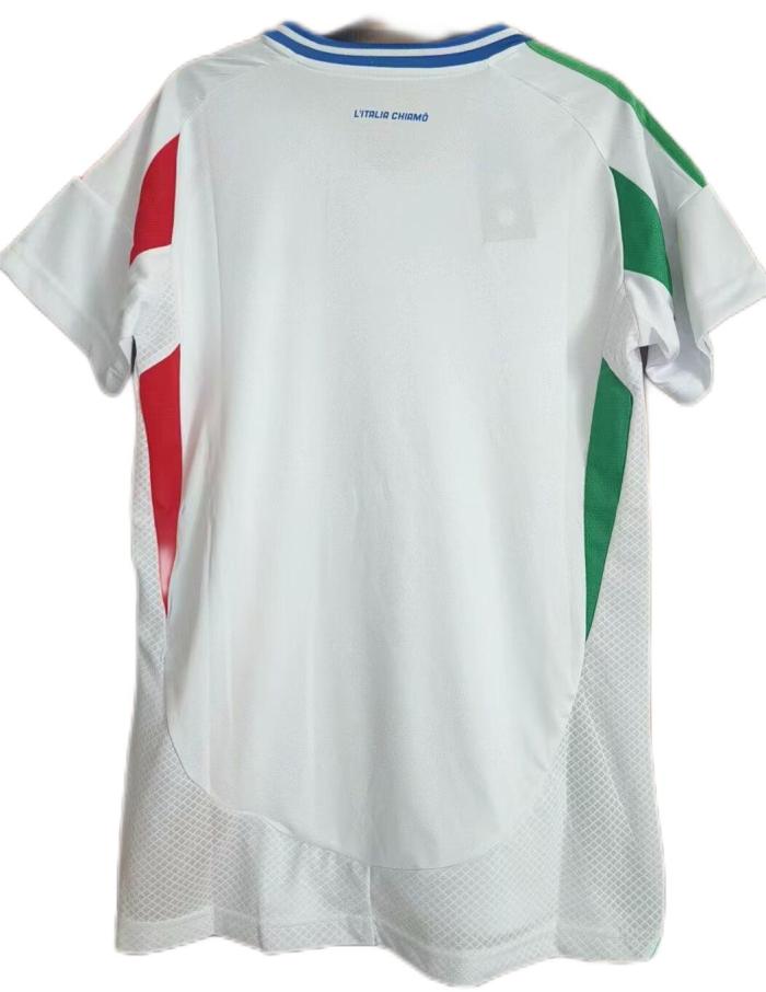 Italy Woman 2024 Euro Away White Soccer Jersey
