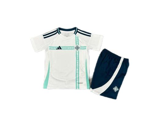 Kids-Northern Ireland 2024 Euro Away White Soccer Jersey