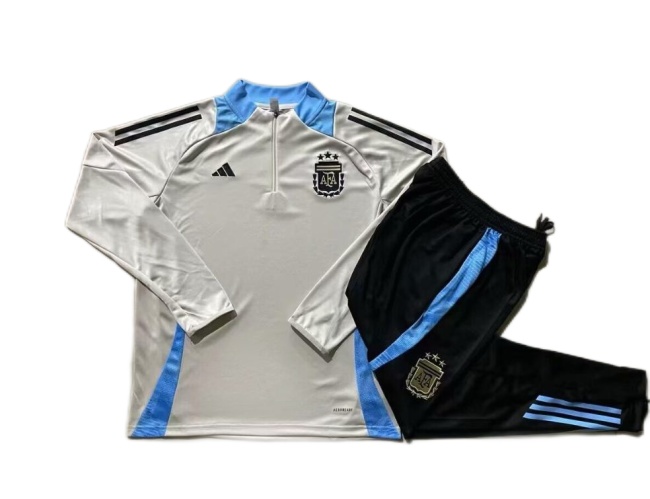 Argentina 24/25 Tracksuit - Light Beige/Blue