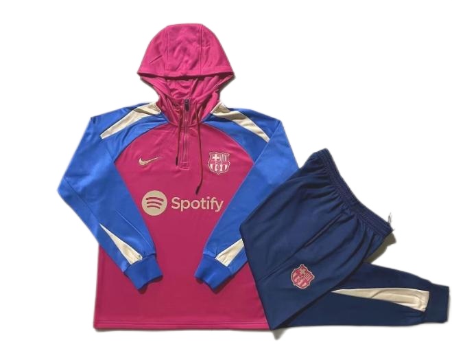 Barcelona 24/25 Hoodie Tracksuit - Red/Blue