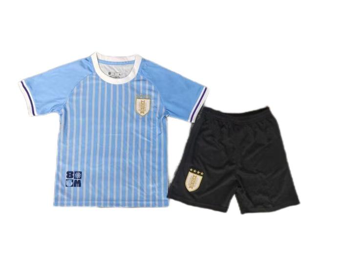 Kids-Uruguay 2024 Home Soccer Jersey