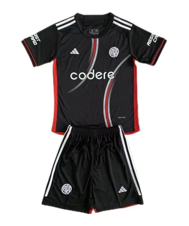 Kids-River Plate 24/25 Third Black Soccer Jersey