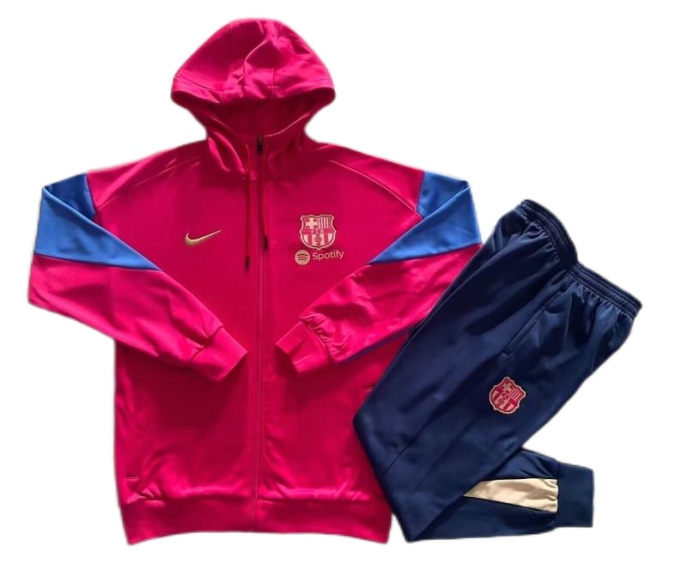 Barcelona 24/25 Hoodie Tracksuit - Red