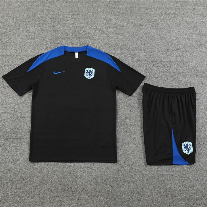 Netherlands 24/25 Black/Blue Training Kit Jerseys