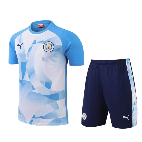 Manchester City 24/25 White/Blue Training Kit Jersey