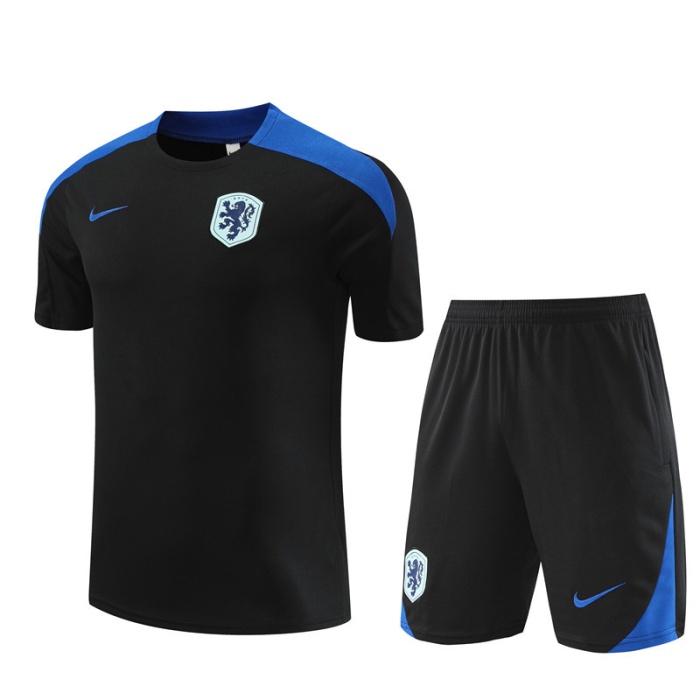 Netherlands 24/25 Black/Blue Training Kit Jerseys