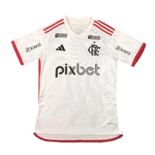 Flamengo 24/25 Away White Sponsor Soccer Jersey