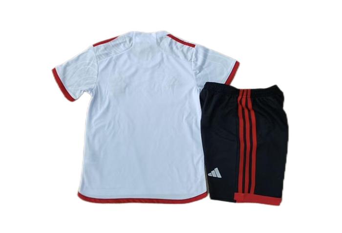 Kids-Flamengo 24/25 Away White Soccer Jersey